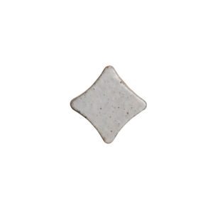 Estrella esmaltada blanco mate – 6 x 4,5 x 1,5