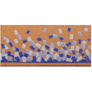 Frontal esmaltado de gres RUHI –  15 x 33 x 1,3 azul