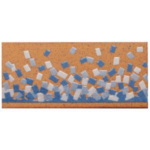 Frontal esmaltado de gres RUHI – 15 x 33 x 1,3 azul celeste